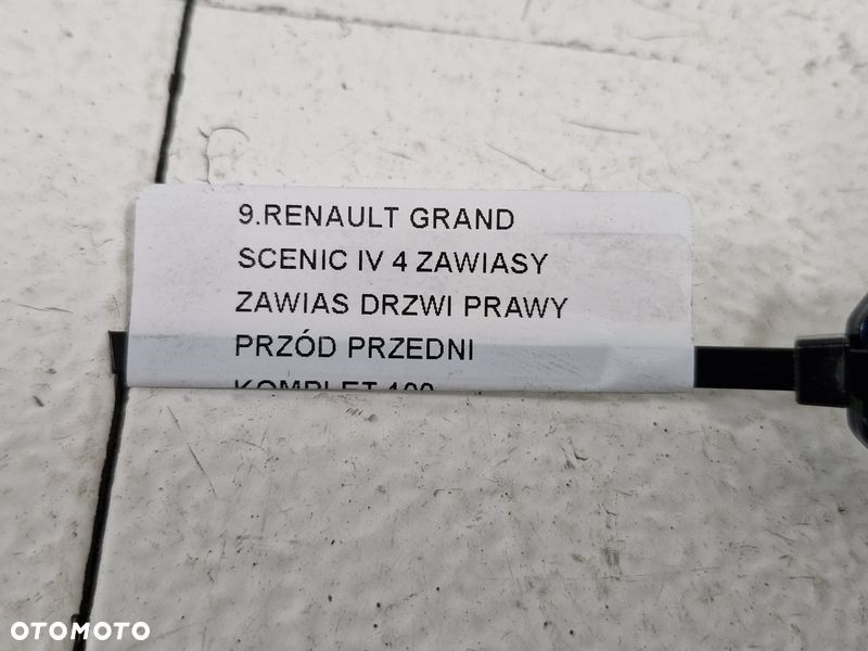 renault grand scenic iv 4 zawiasy zawias drzwi prawy przód prrzedni komplet - 9