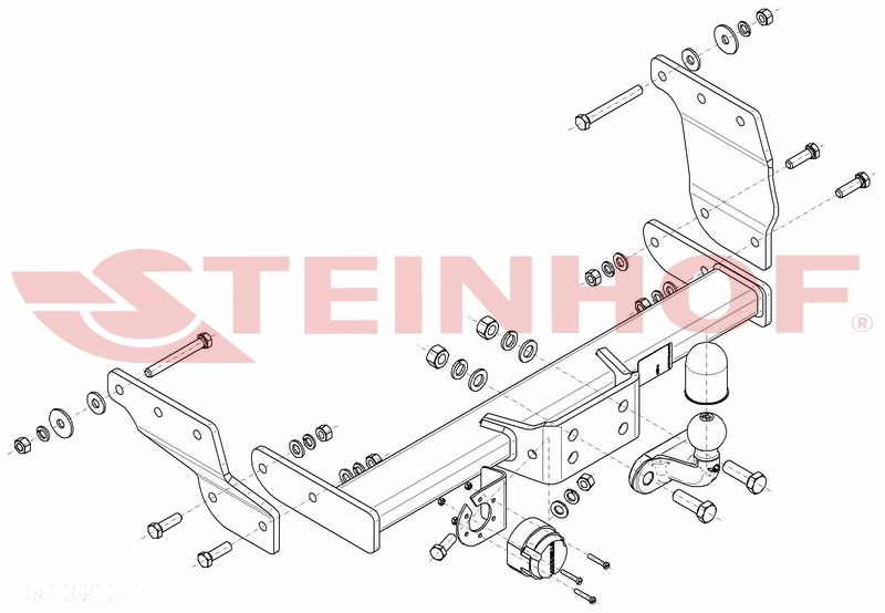 Hak Holowniczy + WIĄZKA 7PIN od Ford Transit Furgon bez stopnia 2000-2013 - 2