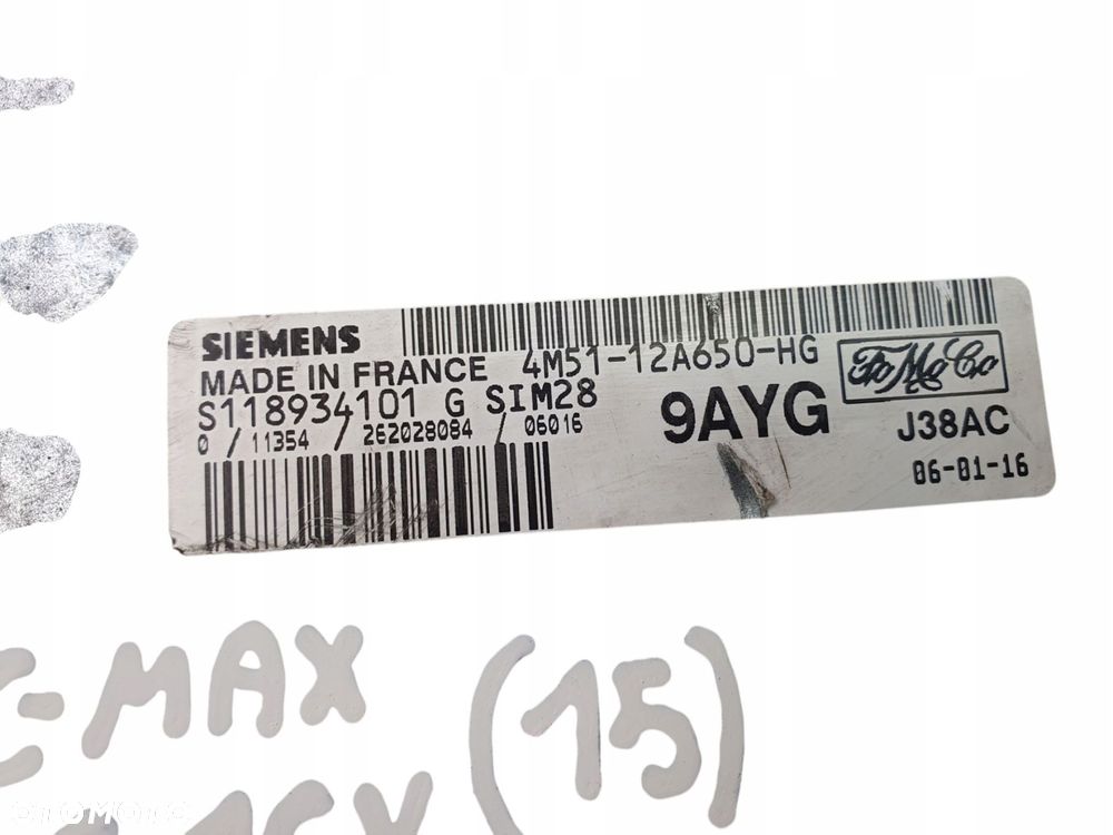 STEROWNIK SILNIKA Ford Focus II C-max 1.6 16V 4M51-12A650-HG 9AYG - 9