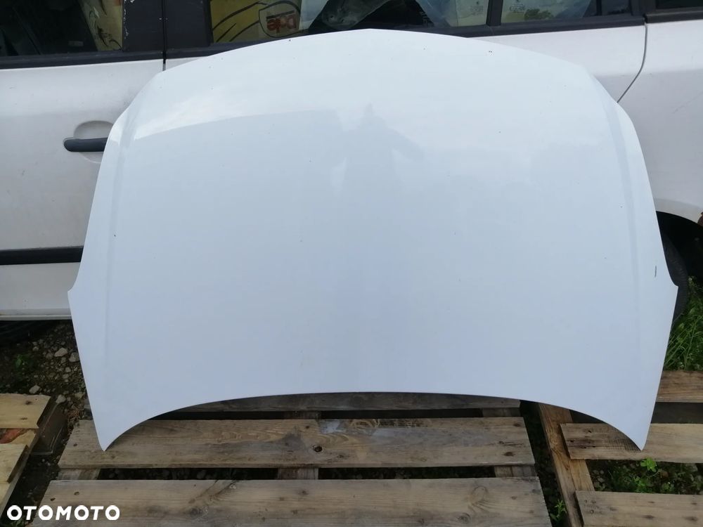 Opel Corsa D maska bez korozji kolor biały kod lakieru Z474 z zawiasami - 2