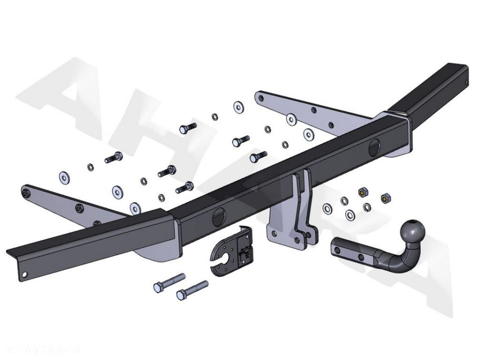 Hak Holowniczy Odkręcany Do Vw Volkswagen Transporter T5 Multivan, Caravelle 2009-2015 - 3