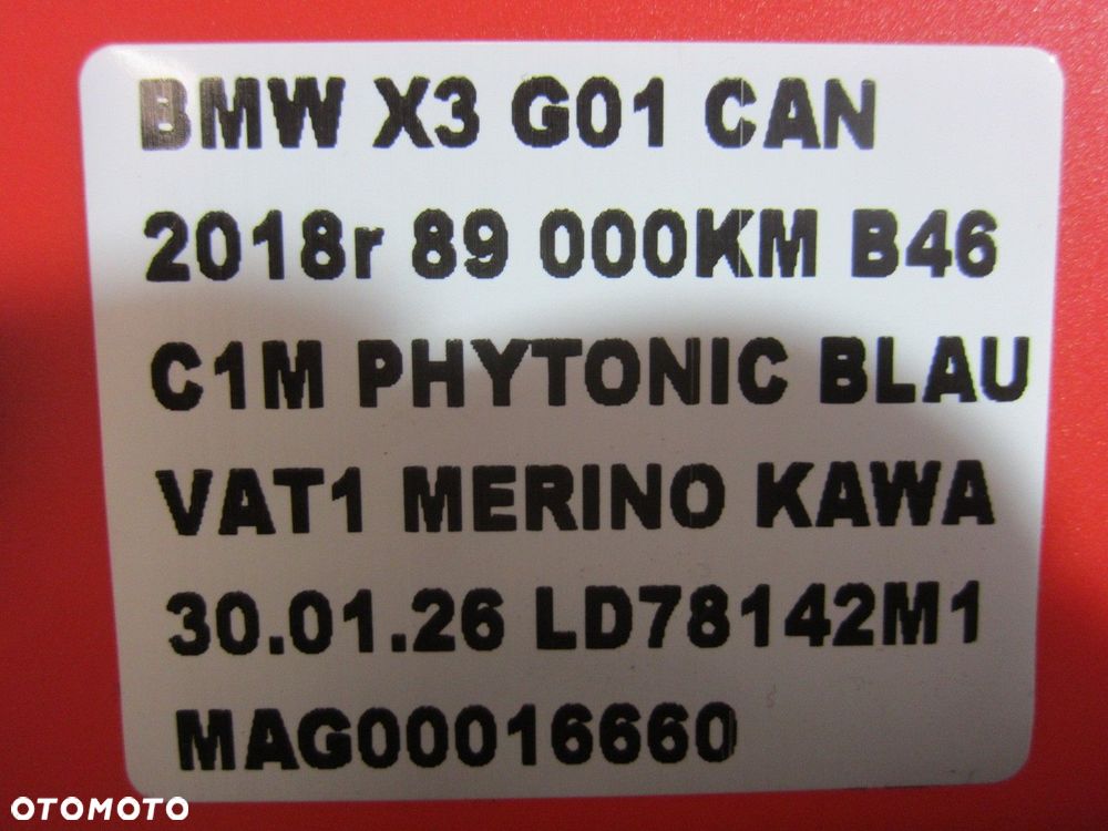 BMW X3 G01 TARCZE HAMULCOWE TYLNE TYŁ KLOCKI 330X20 NIEORYGINALNE 6885452 - 9