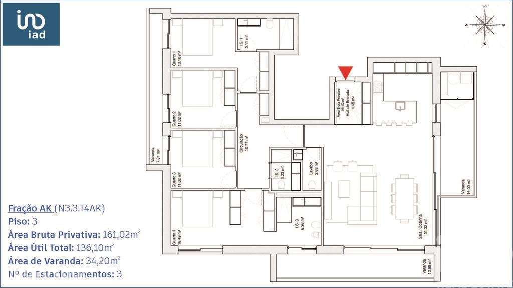 Apartamento T4 em Glória E Vera Cruz de 136,00 m2 - Grande imagem: 5/22