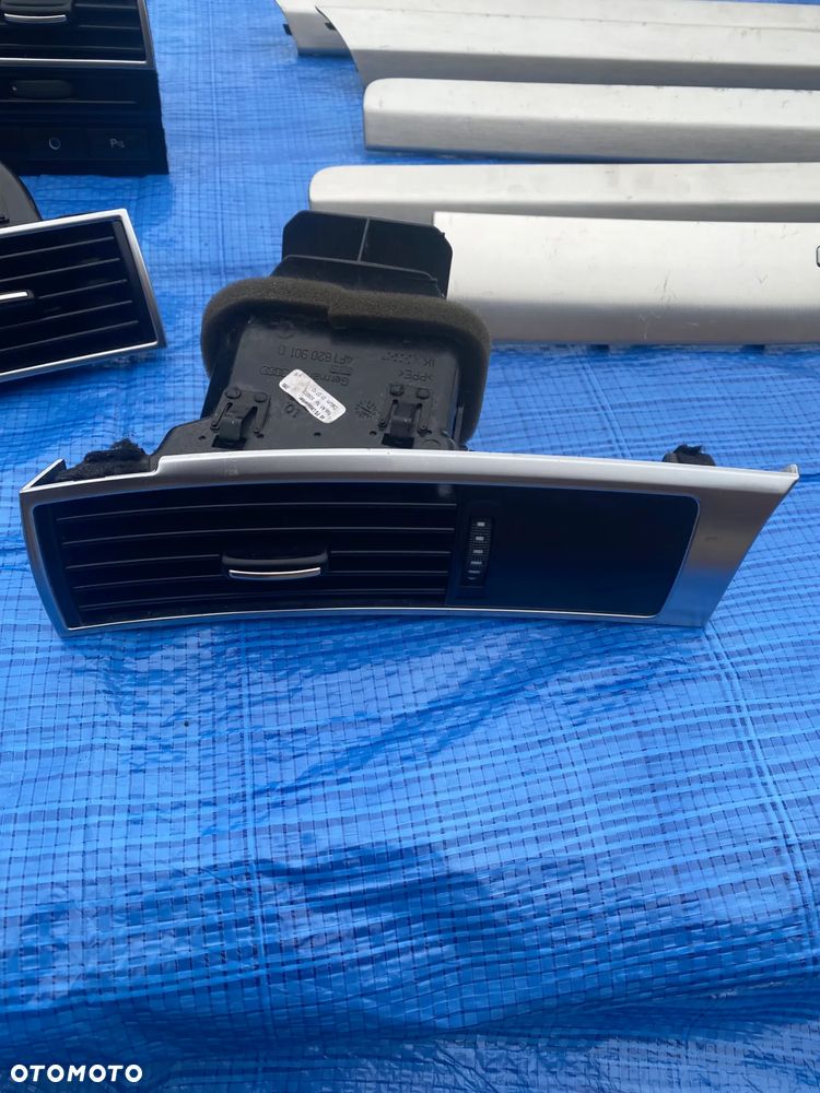 AUDI A6 C6 KRATKI NAWIEWU, LISTWY DEKORY KOMPLET 4F1820901D 4F1820951  4F0819203C  4F1820902D  4F1853190 - 7