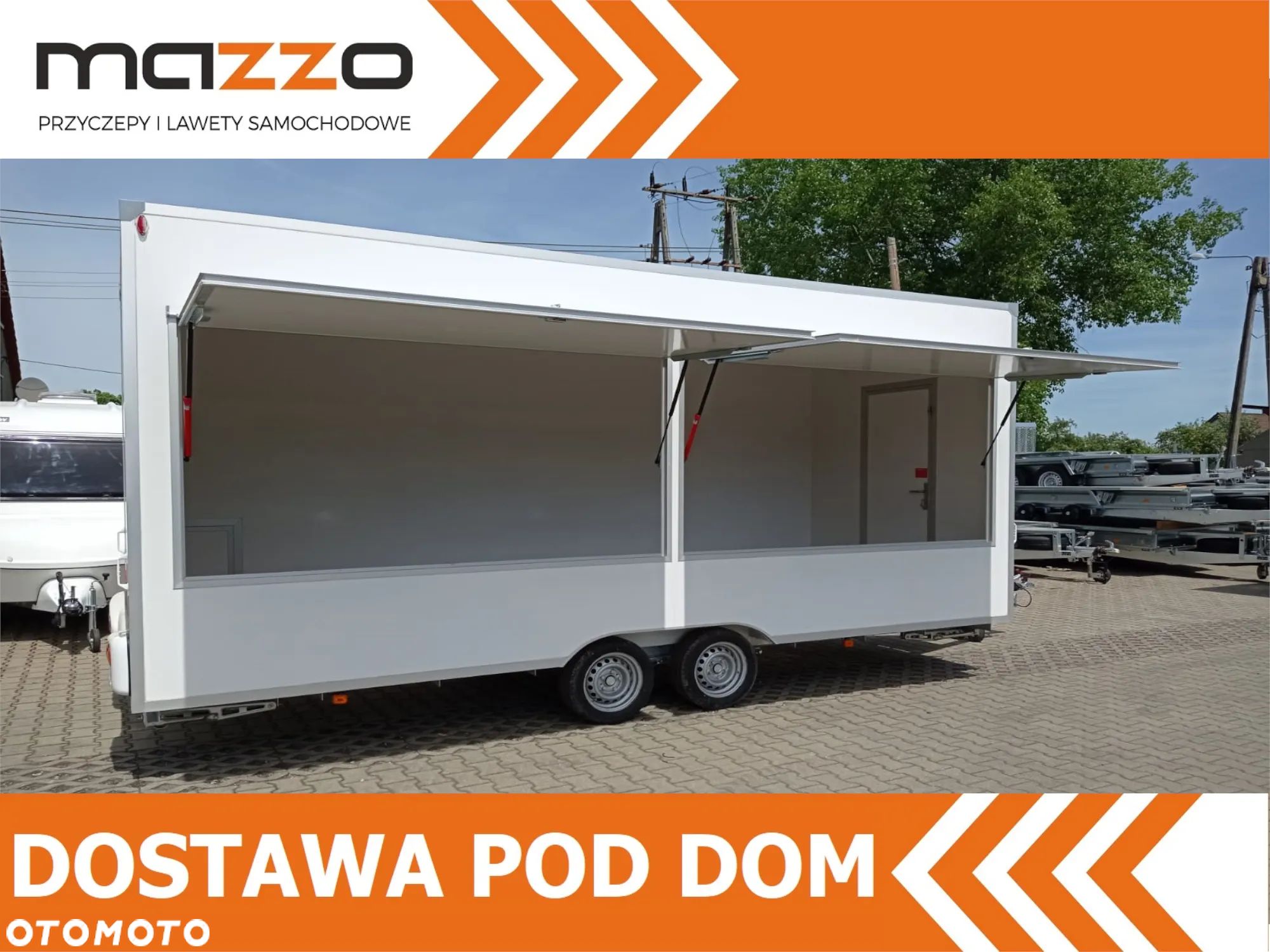 Niewiadów DOSTAWA! H20521HT Przyczepa HANDLOWA gastronomiczna 520x203x230! 2 klapy sprzedażowe, ściany z LAMINATU! DMC 2000kg - 1