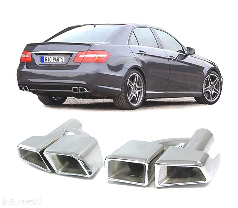 PONTEIRAS DE ESCAPE MERCEDES W212 W221 W164 W166 LOOK AMG - 1