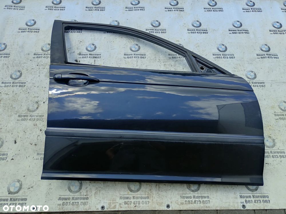 BMW E46 Sedan Kombi Drzwi prawe przednie przód Cosmosschwarz 303/9 - 1