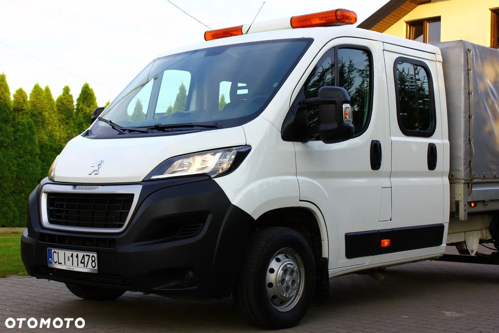 Peugeot BOXER 2.2 HDI 165KM BRYGADÓWKA 7 OSOBOWA +PAKA Z PLANDEKĄ - 2