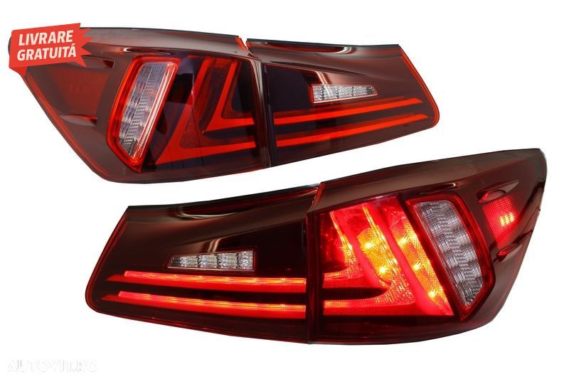 Stopuri LED LEXUS IS XE20 (2005-2012) Light Bar Facelift New XE30 Design Rosu Clar- livrare gratuita - 2