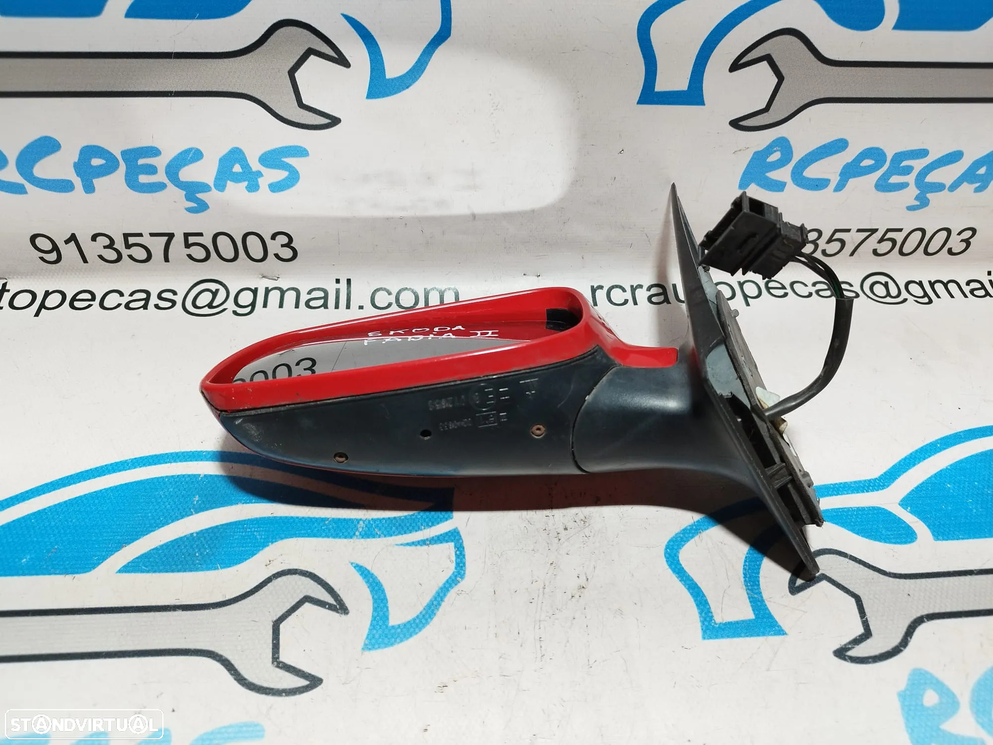 ESPELHO RETROVISOR ESQUERDO SKODA FABIA I 1 MK1 6Y1857501CA 6Y1857501 ELETRICO AQUECIDO ESPELHOS RETROVISORES - 8