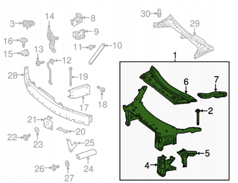 PAS PRZEDNI wzmocnienie przód MERCEDES GLC X253 A2536203800 - 4