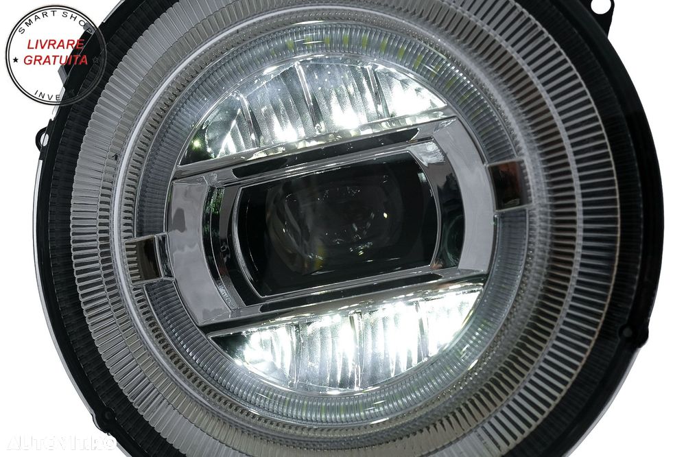 Faruri Full LED Mercedes G-Class W463 (2005-2017) Crom Facelift 2018 Design- livrare gratuita - 8