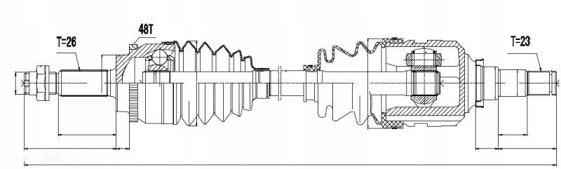 PÓŁOŚ LEWA PRZEGUB PRZEGUBY WAŁEK TOYOTA COROLLA E12 1.4 1.6 43420-02270 NOWA - 2