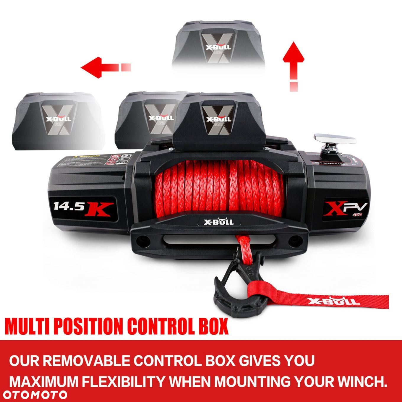 Wyciągarka elektryczna samochodowa X-Bull Winch 6,5 Ton Tough 14500 12v lina syntetyczna do lawety - 14