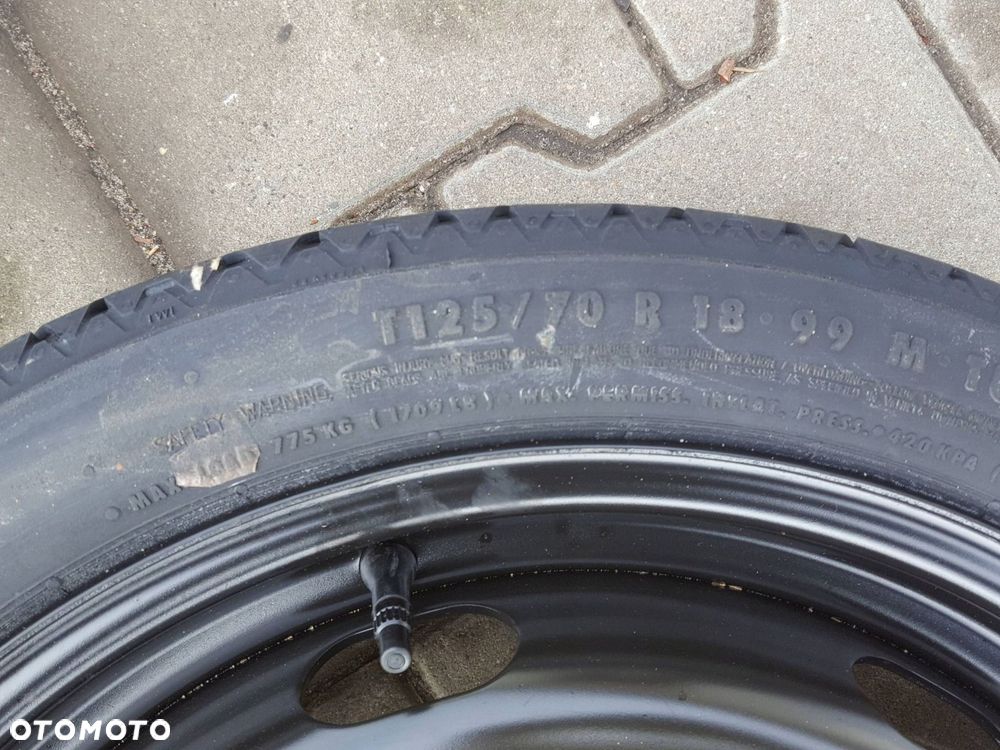 AUDI A3 8V 2012r- KOŁO DOJAZDOWE 18 5X112 WKŁAD LEWAREK KLUCZ - 5
