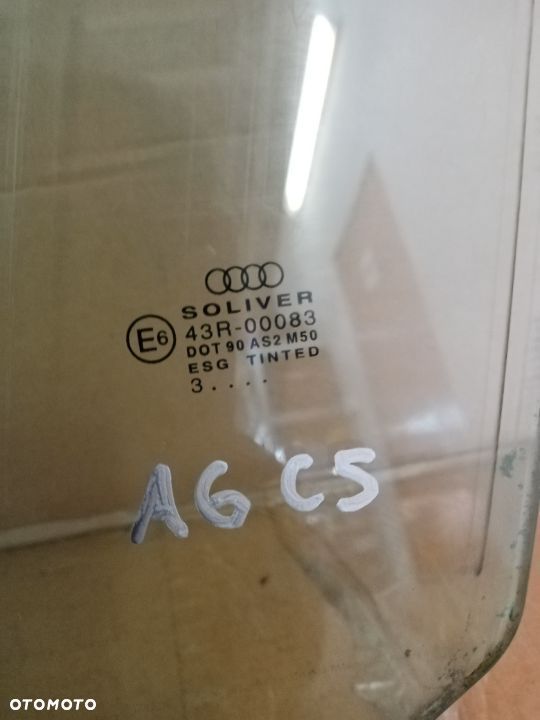 Szyba drzwi lewy przód przednia lewa Audi A6 C5 03r AS2 - 2