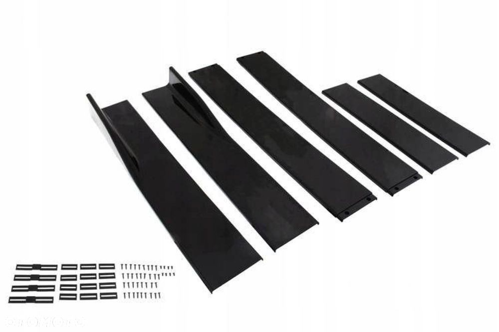 Uniwersalne dokładki progów czarny połysk - 3