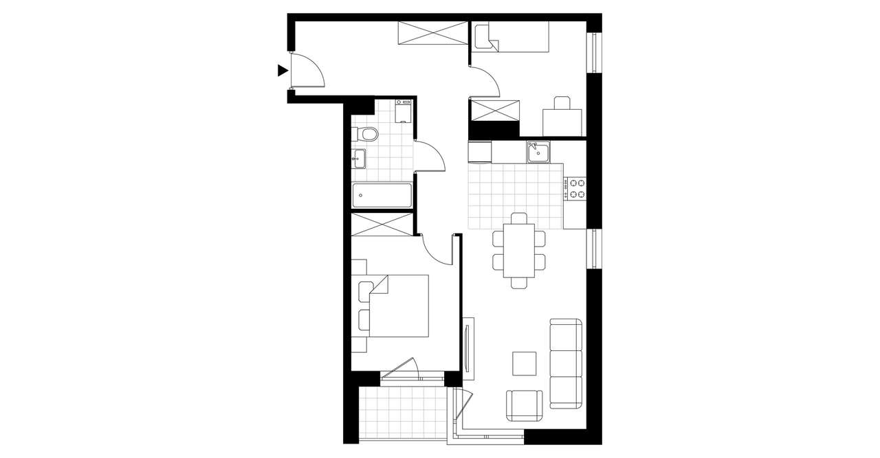 3-pokojowe mieszkanie 58m2 + balkon Bezpośrednio - Pełny obrazek: 4/7