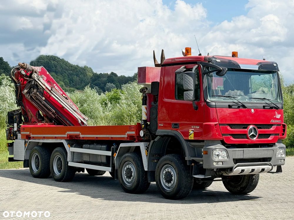 Mercedes-Benz Actros 4146 * SKRZYNIA 6,50 m + FASSI F600A + PILOT * 8x8 !! - 3