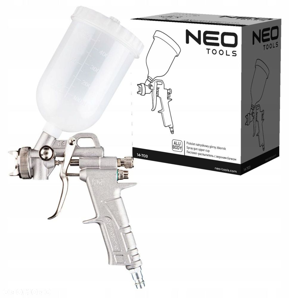 NEO PISTOLET NATRYSKOWY GÓRNY ZBIORNIK 0.5 L 1.4MM