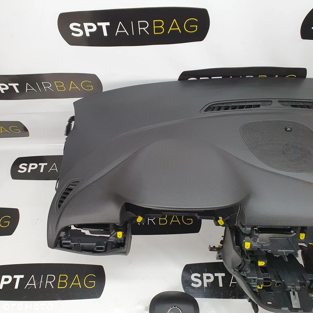 OPEL CORSA E DESKA ROZDZIELCZA KONSOLA KOKPIT PULPIT PODUSZKI AIRBAG AIR BAG NAPINACZE KIT SET - 2