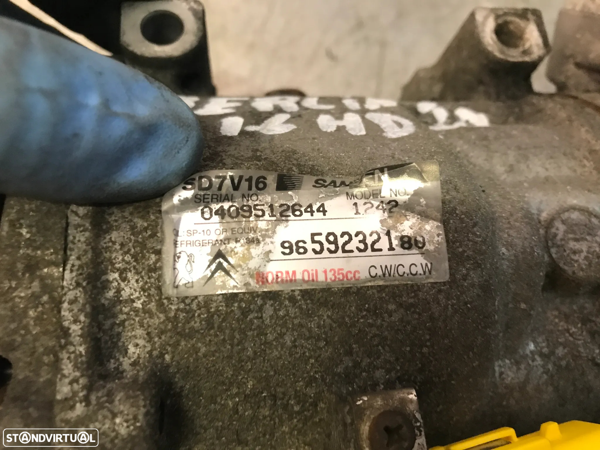 COMPRESSOR AC CITROEN XSARA PICASSO 1.6HDI SANDEN 1242 9659232180 - 5