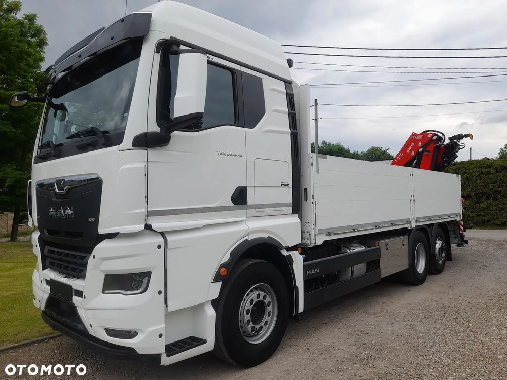 MAN TGX 26.470 6x2-4  OŚ PODWIESZANA - SKRĘTNA, HDS Dzwig Żuraw Fassi F235 + 5/6 funkcja chwytak/rotator + RADIO!!! Skrzynia 660x250cm - 11