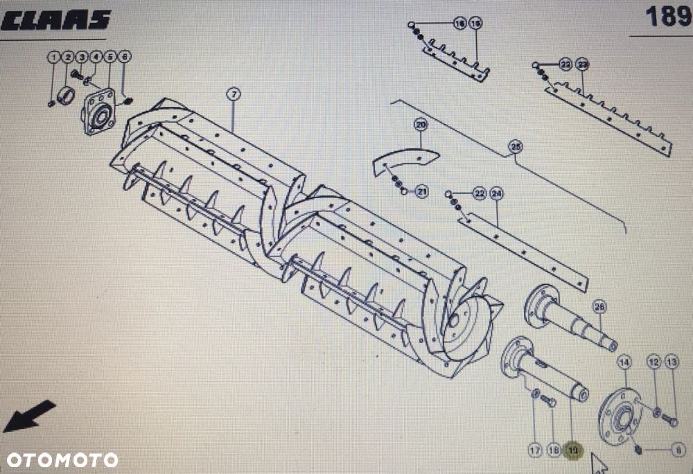 00 0644858 1/00 0355 728 0/Lexion wałek kołnierza/Claas Lexion 580 750-730 600 770 - 1