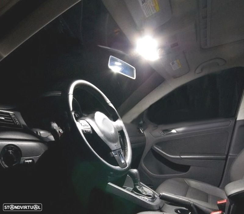 KIT COMPLETO 14 LAMPADAS LED INTERIOR PARA VOLKSWAGEN VW JETTA 6 MK6 MKVI SEDAN 11-18 - 4