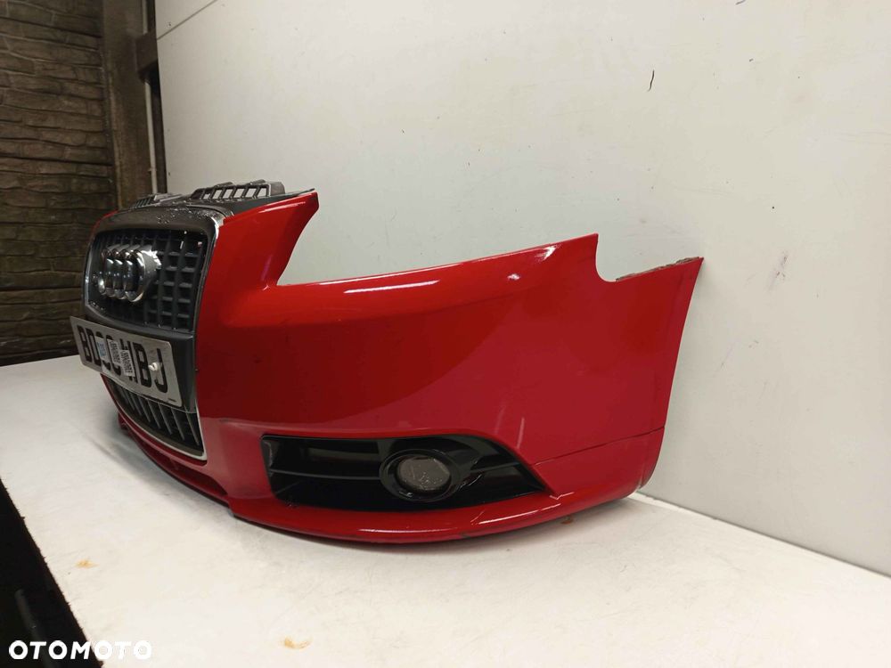 + ZDERZAK PRZÓD PRZEDNI AUDI A3 8P S LINE LY3J CZERWONY HALOGENY - 3