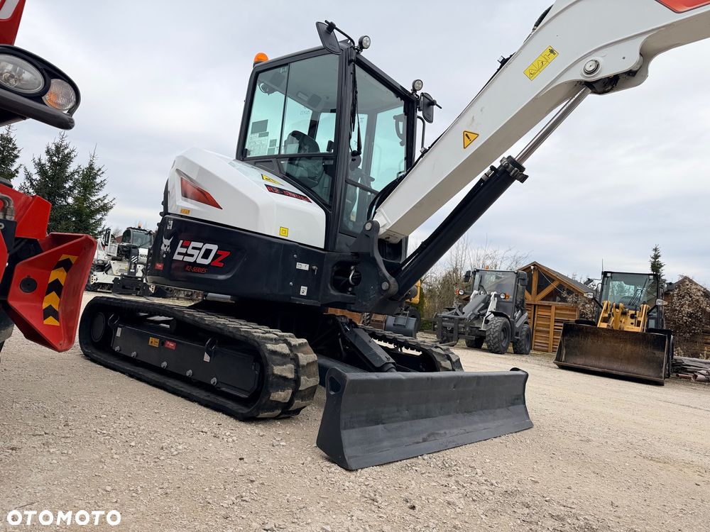 Bobcat Minikoparka Bobcat e50Z 5ton e55 e60 Cat 303.5 304  305 3xłyżki Ramię LOONG dodatkowe linie hydr wyjścia AUX1 + 2 przeciw waga MAX-dociążenie gąsienice 85% od nowości 1 właściciel z Niemiec Auto IDLEE po serwisie Widły wiertnica grabie i inne za dopłatą Szybkozłącze hydr Miller łyżka przedsiębierna Pług  Kubota Takeuchi Jcb - 33