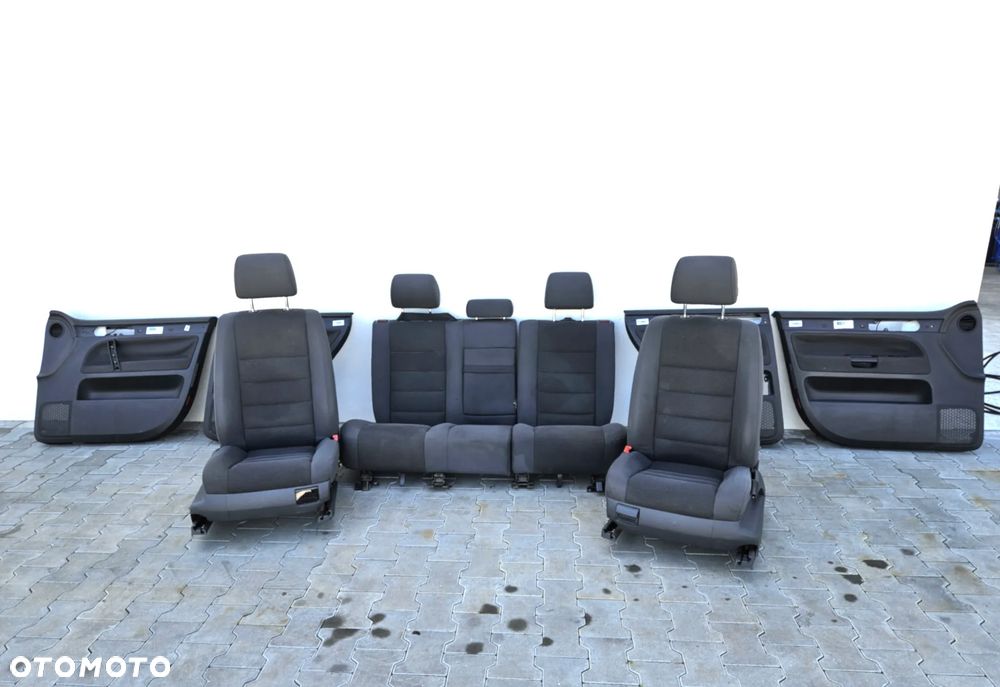 VW TOUAREG 7L 03-09R FOTEL FOTELE KANAPA KOMPLET MATERIAL TAPICERKI DRZWI - 1