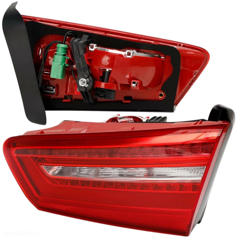 audi a6 c7 sedan 2011-2014 lampy tylne wewnętrzna w klapę bagażnika komplet - 6