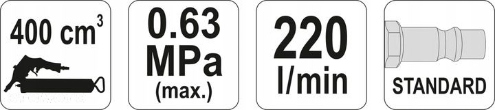 YATO RĘCZNA SMAROWNICA TOWOTNICA PNEUMATYCZNA 400ML SAMOPOWTARZALNA YT07057 - 5