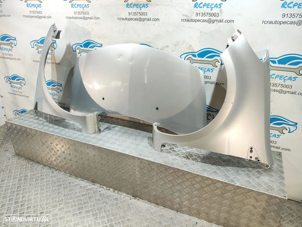 Frente Completa Renault Clio 3 Cinza - Mk3 Fase 2 - Parachoques | Farol | Simbolo | Guarda Lamas | Capo | Capot | Parachoque | Frontal | Guarda Lama | Farol | Radiador | Ventilador | Fibra - 16