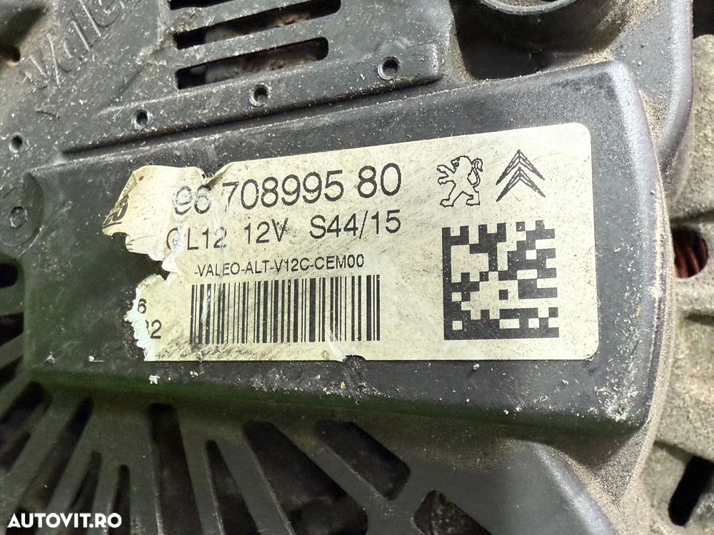 ALTERNATOR PEUGEOT 208 1 1.2 BENZINA 2015 COD OEM 9670899580 2012-2019 - 8
