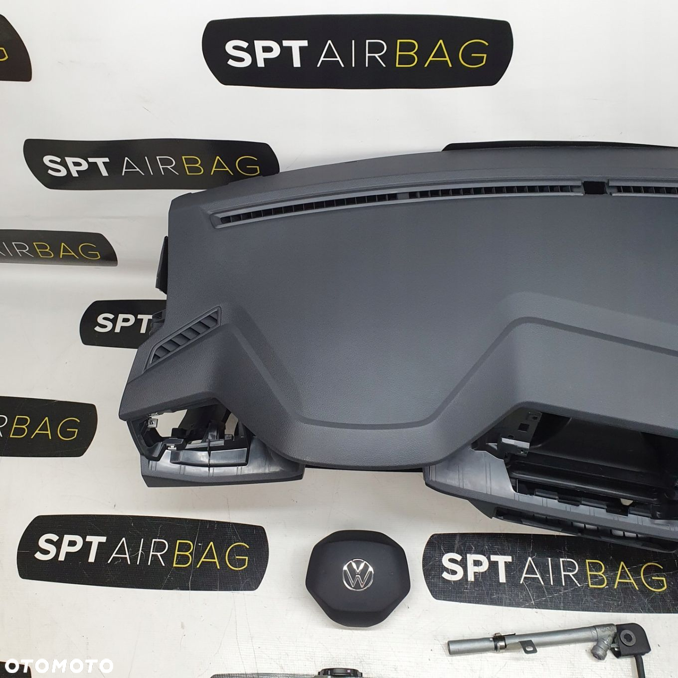 VW POLO 2G LIFT DESKA ROZDZIELCZA KONSOLA KOKPIT PULPIT PODUSZKI AIRBAG AIR BAG PASY KIT SET - 2