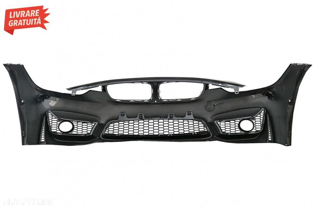 Bara Fata cu Grile Centrale Duble BMW Seria 3 F30 F31 Non LCI & LCI (2 - 5