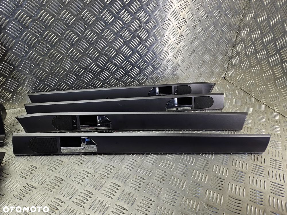 VW TOUAREG 7L 03-09R DEKORY SZARE MAT LISTWY OZDOBNE DRZWI KOMPLET - 7