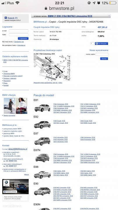 CZUJNIK ABS SZARY PRZEDNI ORYGINALNY BMW E38 - 6