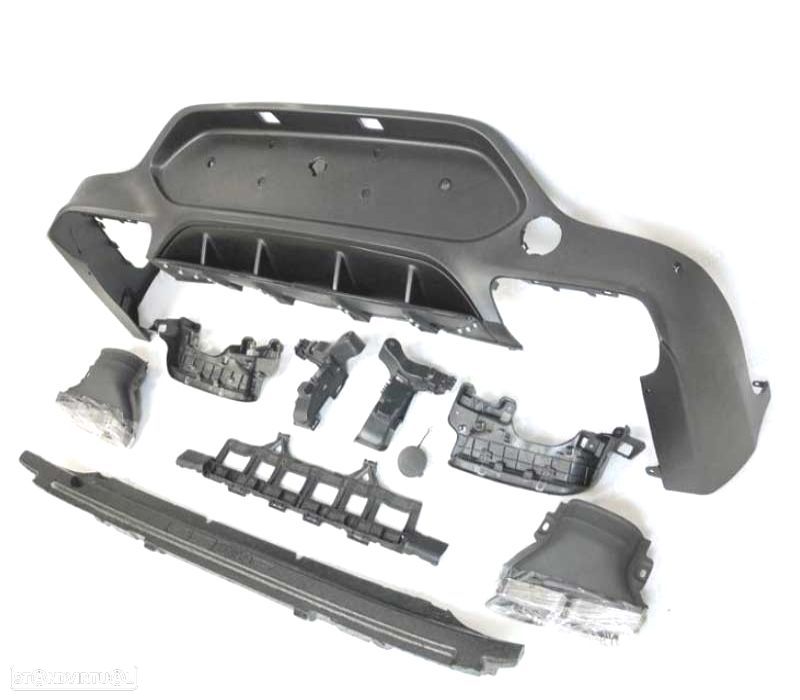 DIFUSOR TRASEIRO MERCEDES GLC X253 COUPÉ 15-18 LOOK AMG GLC63 + PONTEIRAS DE ESCAPE - 2