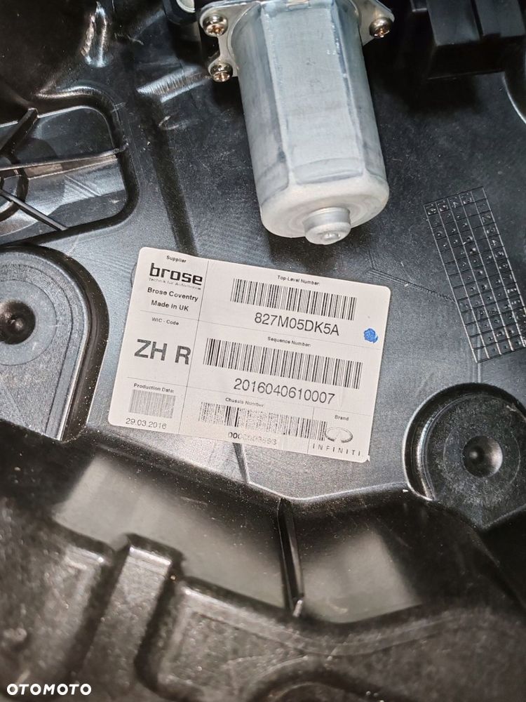 Podnośnik szyby 827m05dk5a prawa tył tylna Infiniti Q30 15-19 - 4