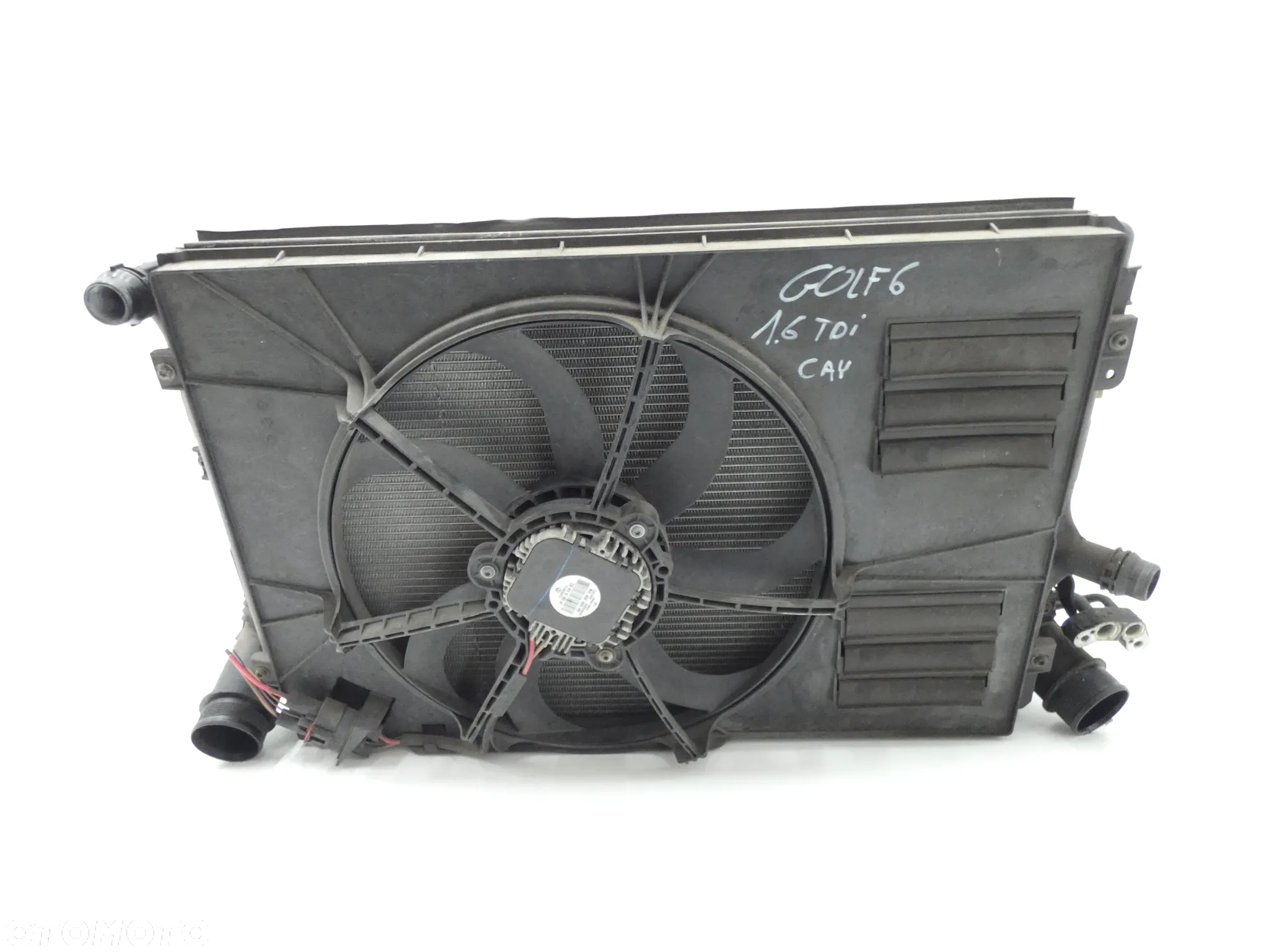 VW GOLF VI 6 KOMBI 1.6 TDI CAY CHŁODNICE KOMPLET WODY KLIMATYZACJI INTERCOOLER WENTYLATOR 1K0121251AB 1K0959455FB GORLICE - 5