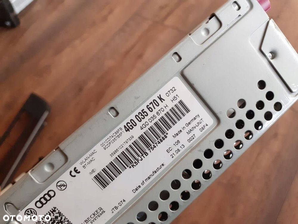 AUDI A6 A7 C7 RADIO CZYTNIK MMI SD 3G 4G0035670K - 2