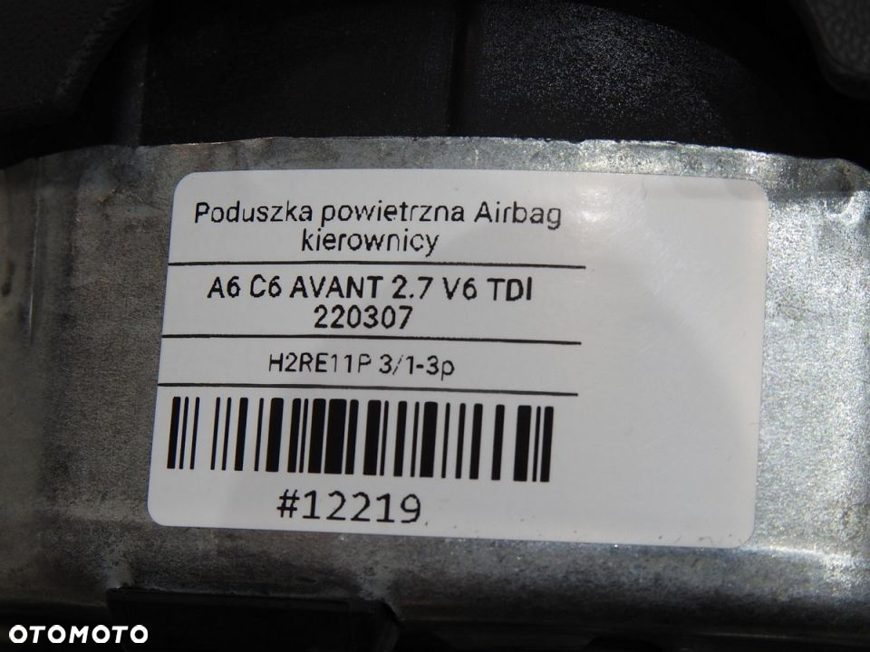 PODUSZKA AIRBAG KIEROWCY AUDI A6 C6 4F0880201AS - 9