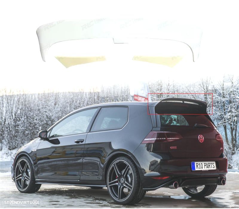 SPOILER AILERON VOLKSWAGEN VW GOLF 7 7.5 12-20 LOOK CLUBSPORT - 1