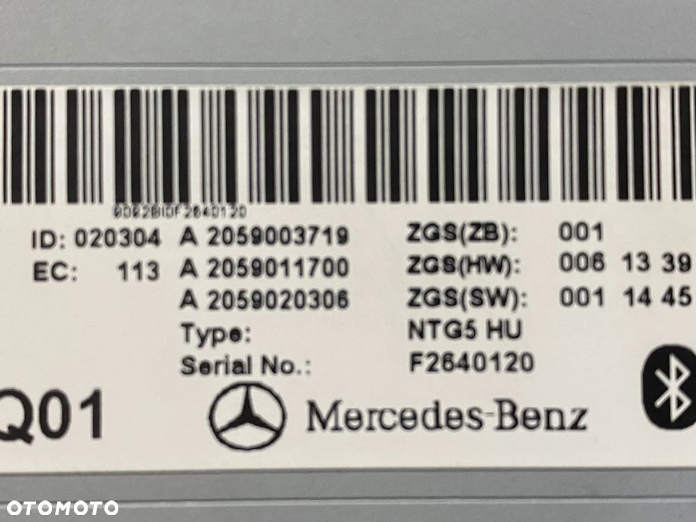 MERCEDES 205 glc radio nawigacja A 2059003719 vin - 7