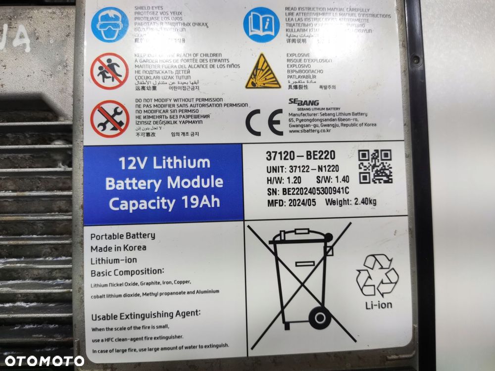 bateria moduł baterii hyundai kona ii 1.6 hybryda 2023-2025 37120-be220 - 5