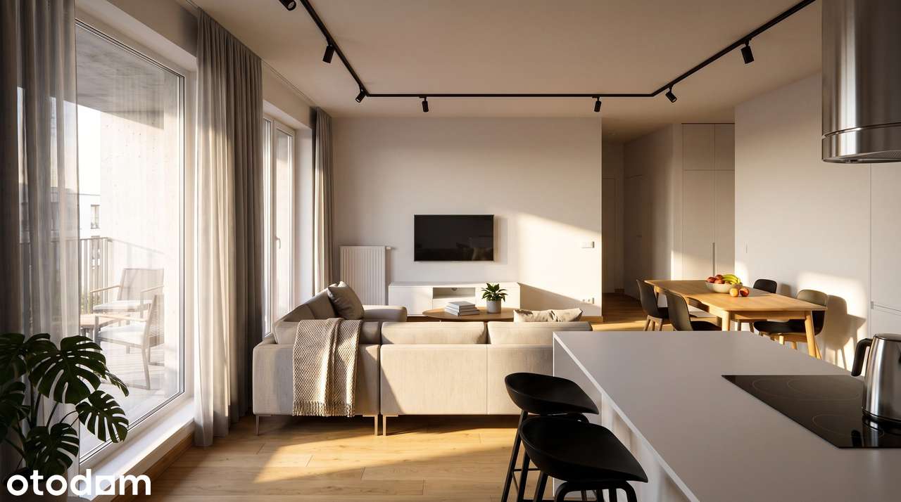 Apartament 70 m² z garderobą i balkonem | 2 pokoje | Powiśle