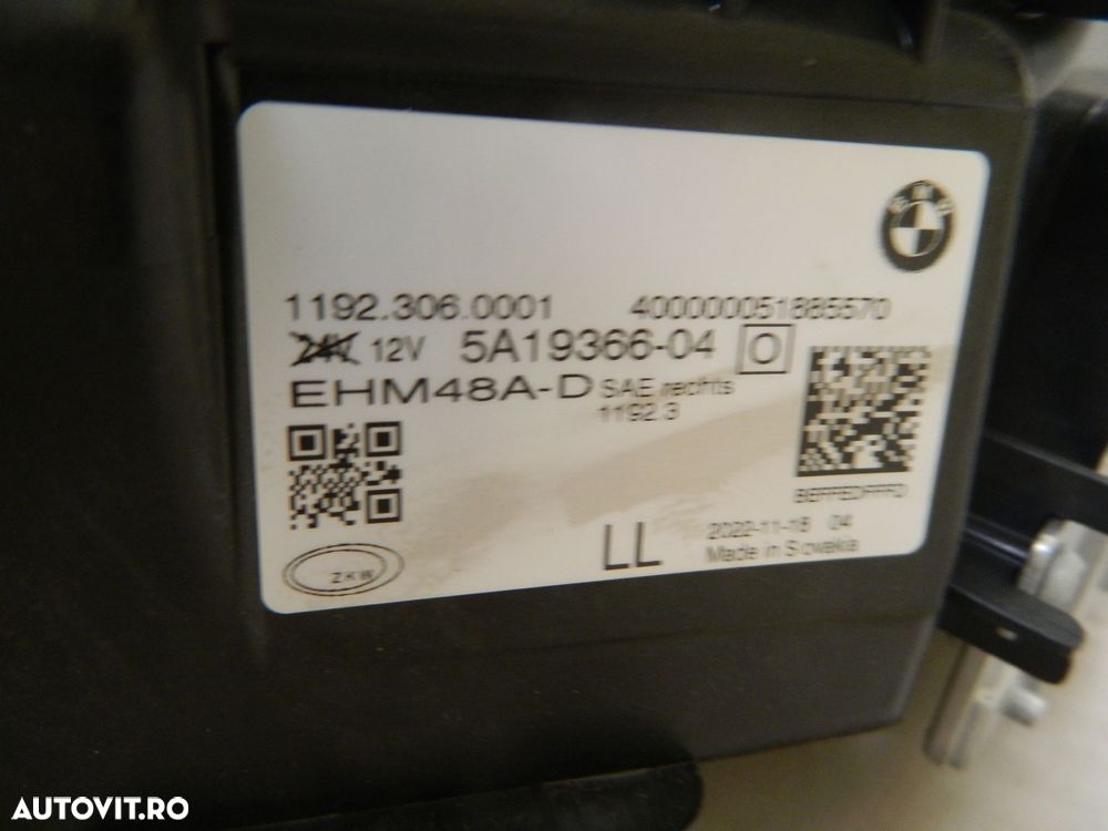 Far dreapta BMW Seria 4 G22 / G23 / M4 FULL LED, 2021, 2022, 2023, cod origine 5A19366-04. - 5